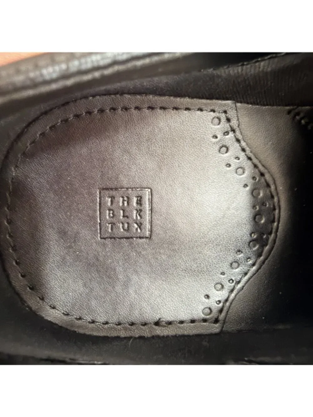 The Black Tux Mens Black Derby Leather Shoes Size 10